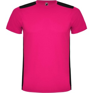 Roly Detroit rvid ujj uniszex sportpl, fuchsia, solid black
