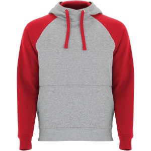 Roly Badet gyerek kapucnis pulver, Heather grey, Red (pulver)